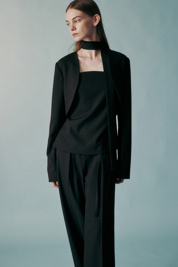 RE RHEE - 자켓 - BOLERO CROPPED JACKET BLACK