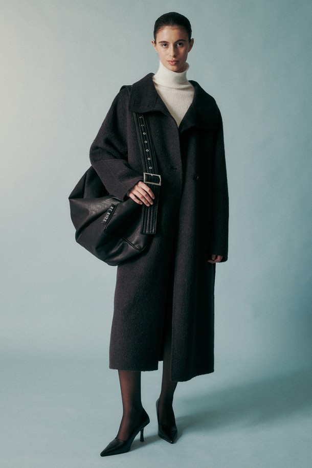 RE RHEE - 코트 - FUNNEL NECK ALPACA WOOL BLEND COAT