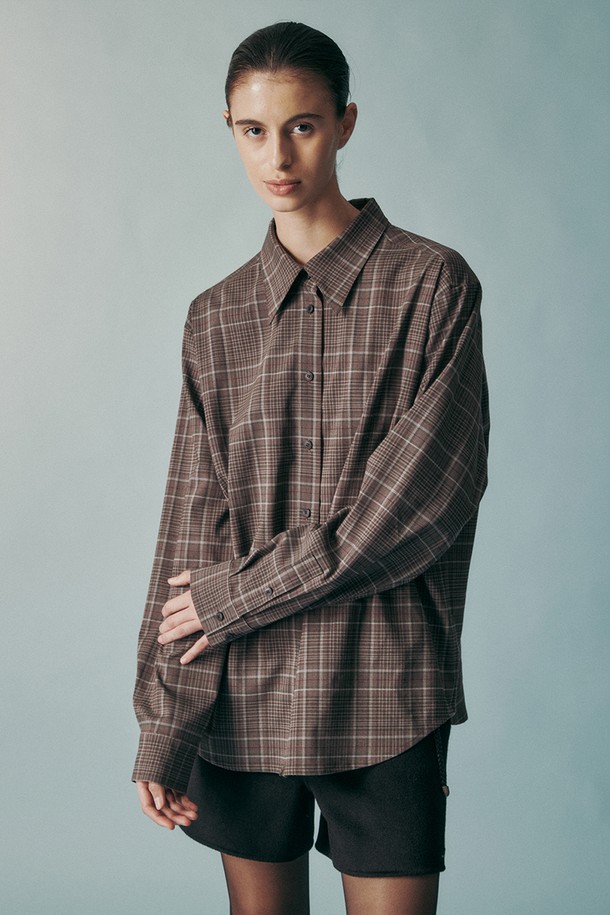 RE RHEE - 셔츠 - RELAXED CHECKED SHIRTS