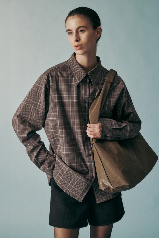 RE RHEE - 여성 가방 - LEATHER SHOPPER BAG OLIVE BROWN