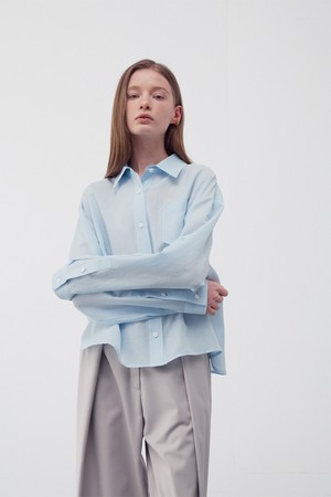 SINGLE POCKET SHIRT SKY BLUE