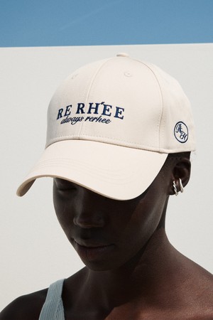 LOGO EMBROIDERED COTTON BALL CAP BEIGE