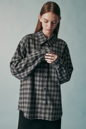 PEACH FLEECE CHECKED SHIRTS