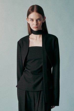 BOLERO CROPPED JACKET BLACK