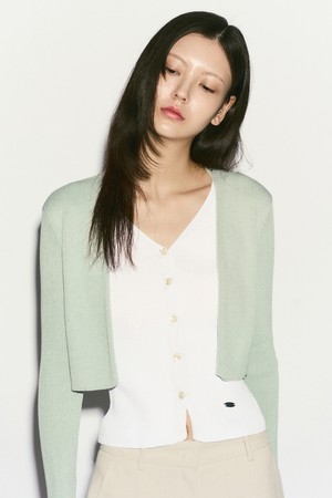 RIBBED ATTATCHED-LAYER TOP MINT