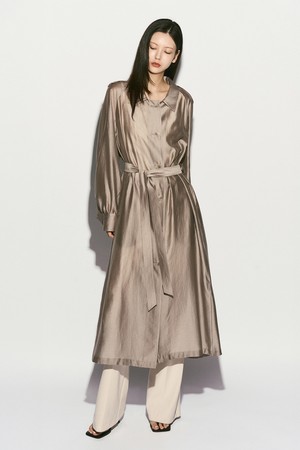 SHEER TRENCH COAT CHARCOAL