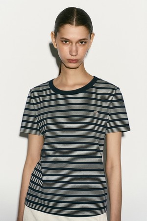 LOGO STRIPED T-SHIRT MIDNIGHT NAVY