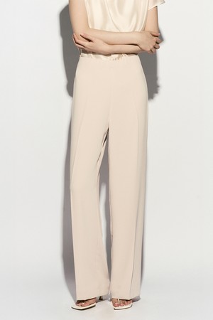 HIGH-RISE WIDE PANTS IVORY