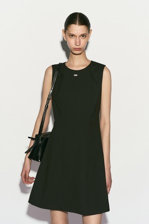LOGO PLAQUE SLEEVELESS MINI DRESS
