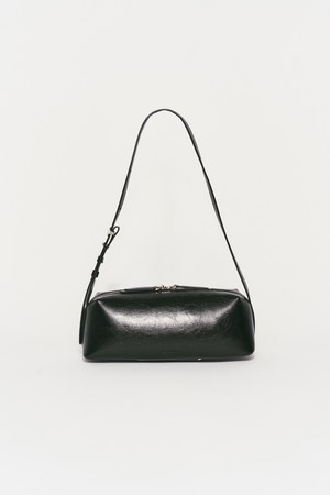 BAGUETTE COWHIDE SHOULDER BAG BLACK