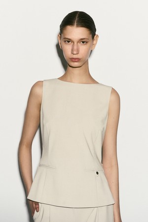 BOAT NECK VEST TOP
