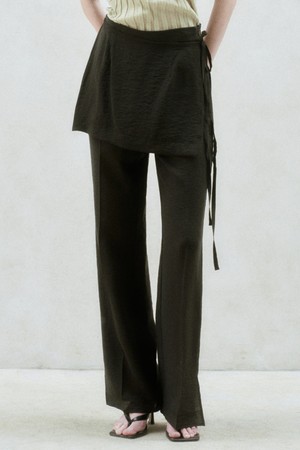 LAYERED WRAP PANTS