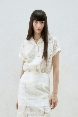 CROCHET HALF SLEEVE SHIRT