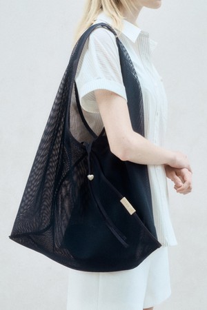 MESH SHOPPER BAG NAVY