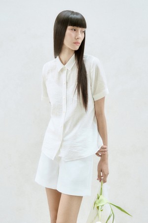 SILKY STRIPPED HALF SLEEVE SHIRT