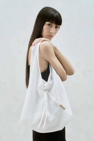 MESH SHOPPER BAG WHITE