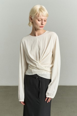 WAIST WRAP BLOUSE PEARL