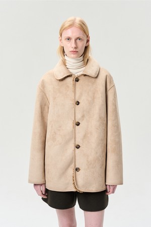 REVERSIBLE FUR JACKET CAMEL