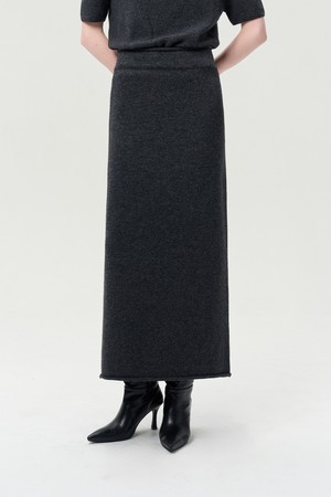 CASHMERE MERINO WOOL KNIT SKIRT