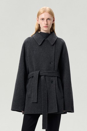 ALPACA WOOL BLEND HALF COAT