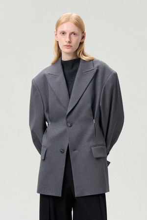 STITCH DETAIL OVERSIZED JACKET