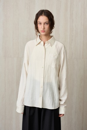 SILKY LIGHTWEIGHT SHIRT PEARL