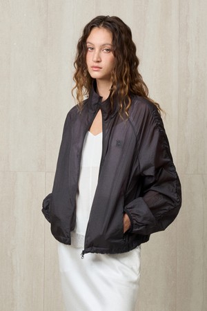 SHEER WINDBREAKER JACKET BLACK