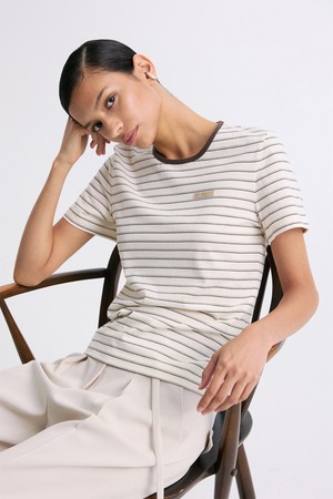 ROUND-NECK STRIPED T-SHIRT
