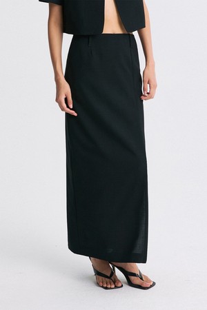 ZIP-HEM MAXI SKIRT