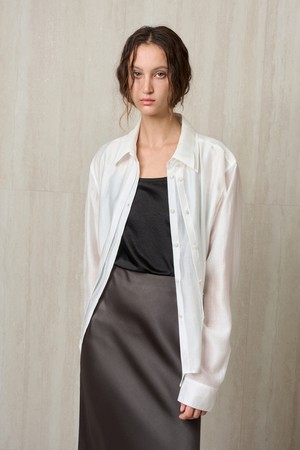 LAYERED PLACKET SHIRT WHITE
