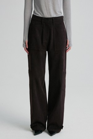 ADJUSTABLE-HEM CARPENTER TROUSERS BRICK BROWN