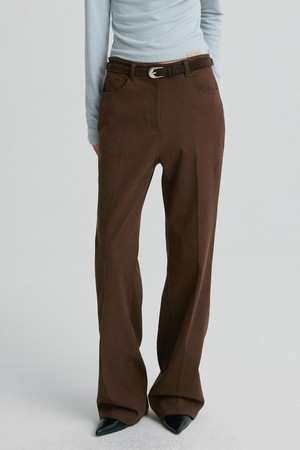 CORDUROY BOOTCUT TROUSERS CAMEL BROWN