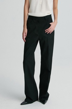 CORDUROY BOOTCUT TROUSERS BLACK