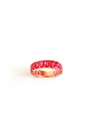 Ruby Emerald Cut Band