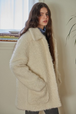 SNOW WOOL BOUCLE COAT