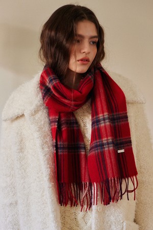 HOLIDAY CHECK MUFFLER_2COLORS_RED