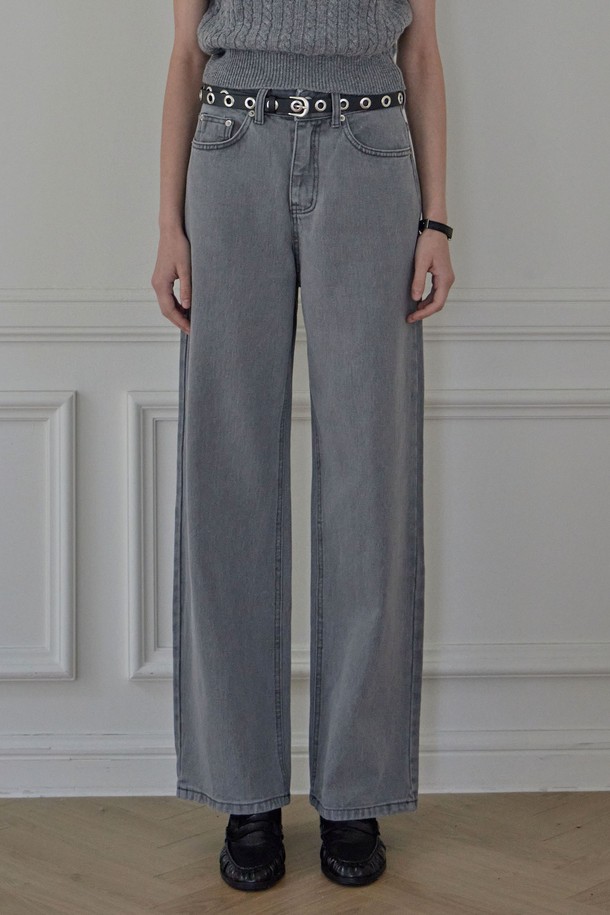 HAINT - 데님 - MILES OVER WIDE PANTS_4COLORS_GRAY