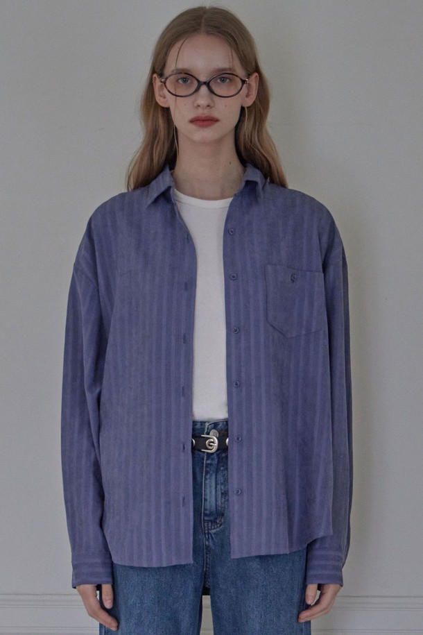 HAINT - 셔츠 - RIONA STRIPE SHIRT_2COLORS_BLUE