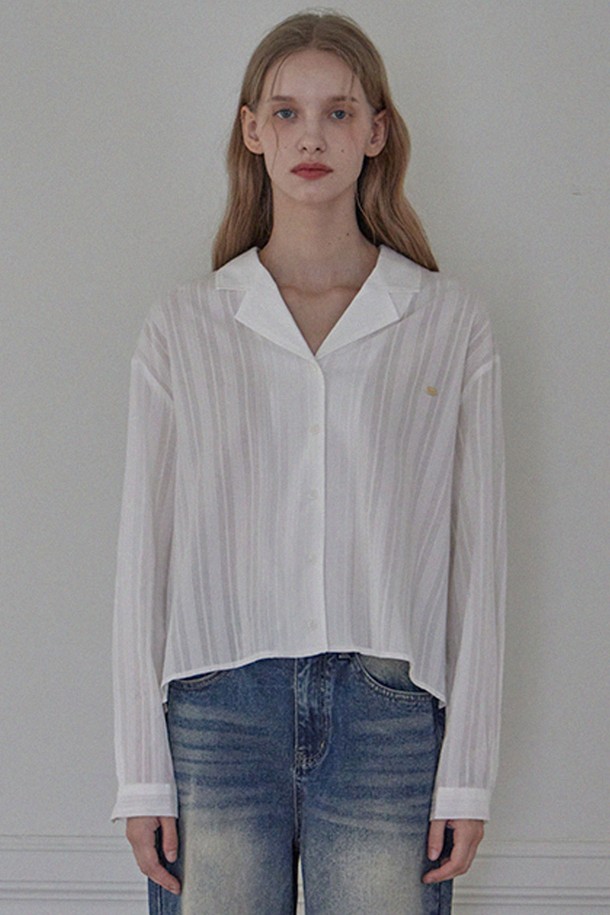 HAINT - 블라우스 - OPENING COLLAR BLOUSE