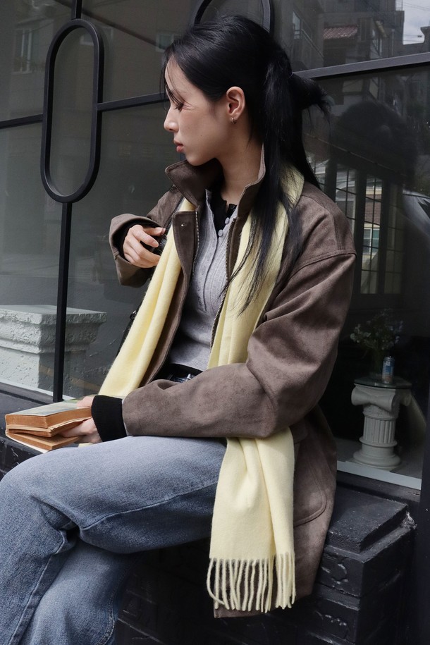 HAINT - 자켓 - HAZEL SUEDE JACKET_2COLORS_KHAKI