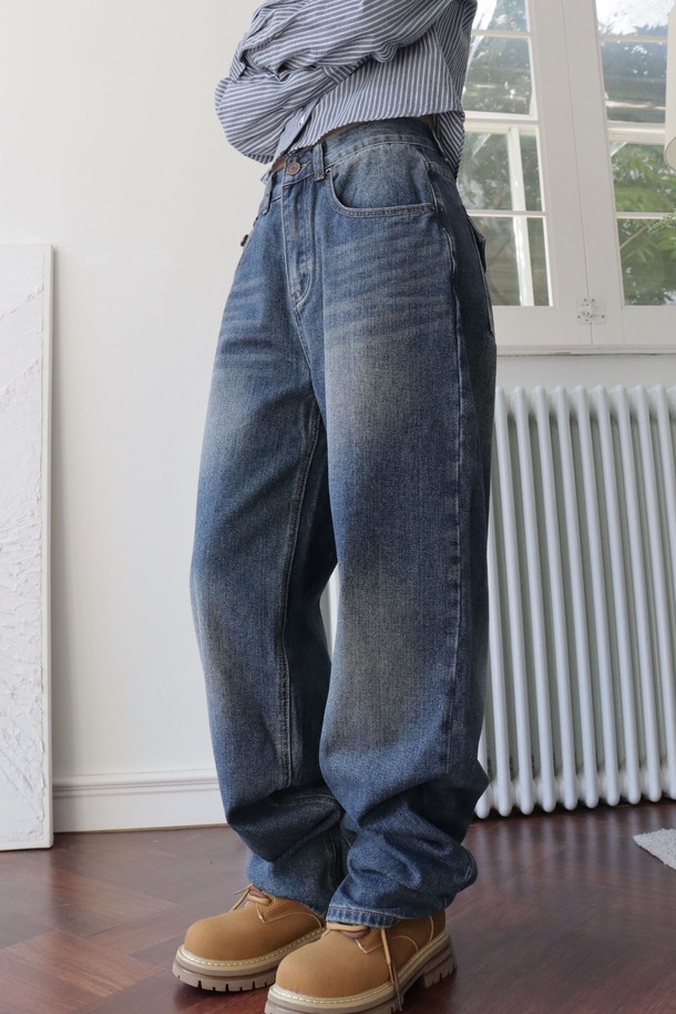 HAINT - 데님 - POCKET POINT DENIM PANTS_2COLORS_BLUE