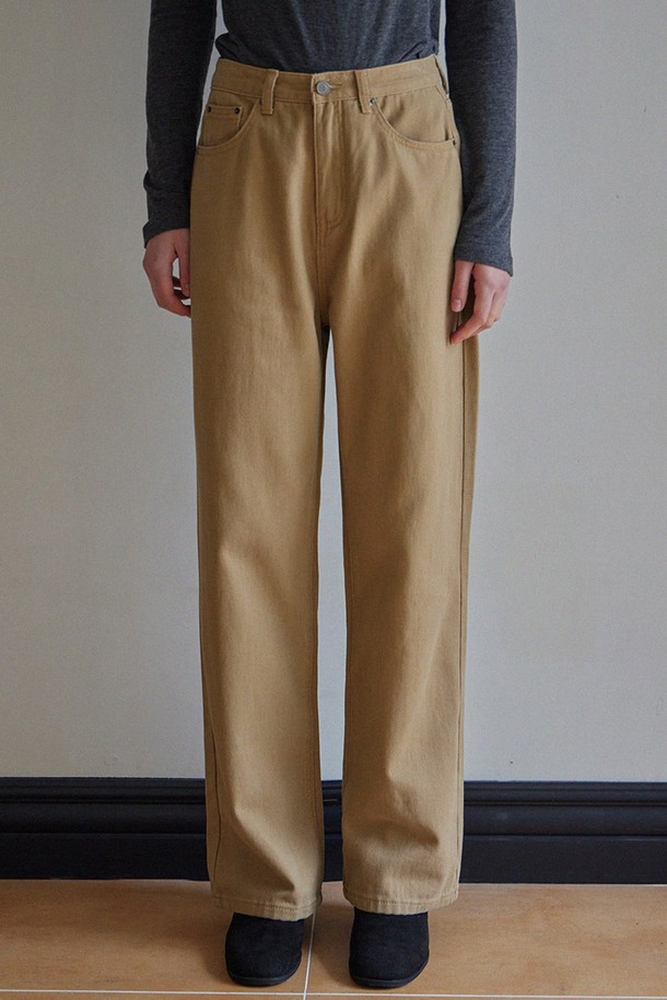 HAINT - 데님 - [기모안감] MARGO WIDE STRAIGHT PANTS_5COLORS_CAMEL