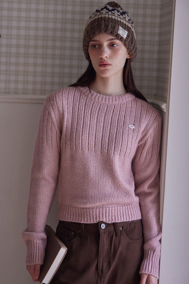 HAINT - 스웨터 - JIAN KNIT TOP_2COLORS_PINK