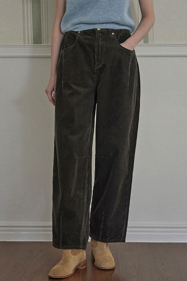 HAINT - 롱/미디팬츠 - MELLOW CORDUROY BAGGY PANTS_4COLORS_KHAKI