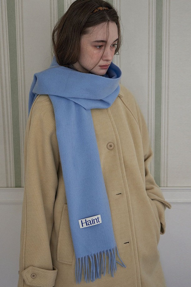 HAINT - 스카프/머플러 - WINTER PREMIUM WOOL MUFFLER_10COLORS_LIGHT BLUE