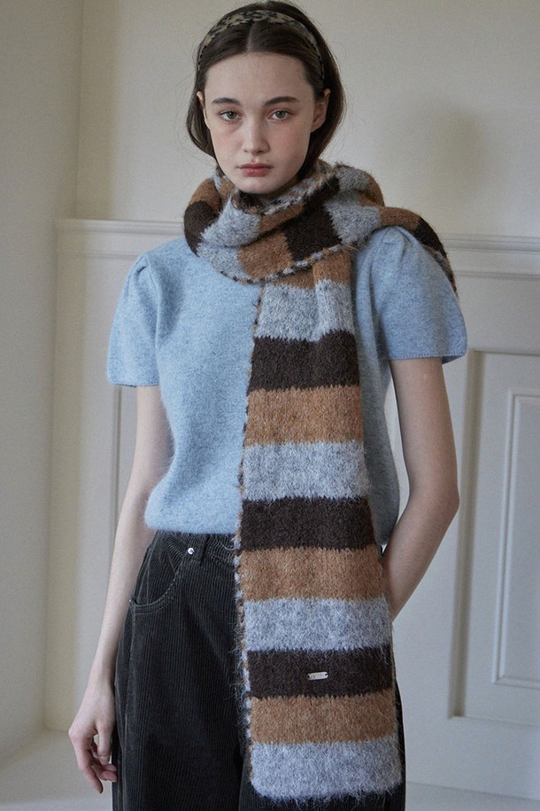 HAINT - 스카프/머플러 - COMBI STRIPE MUFFLER_2COLORS