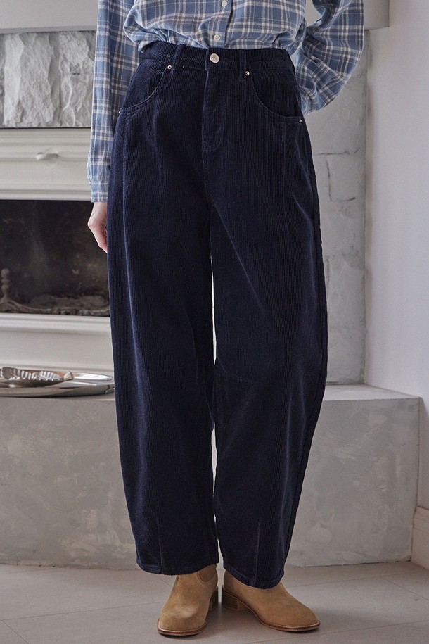 HAINT - 롱/미디팬츠 - MELLOW CORDUROY BAGGY PANTS_4COLORS_NAVY