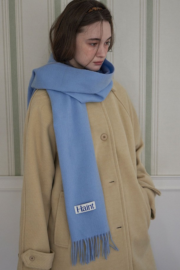 HAINT - 스카프/머플러 - WINTER PREMIUM WOOL MUFFLER_10COLORS_LIGHT BLUE