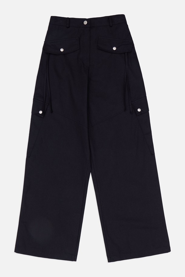 HAINT - 팬츠 - COTTON POCKET CARGO PANTS_2COLOR_BLACK