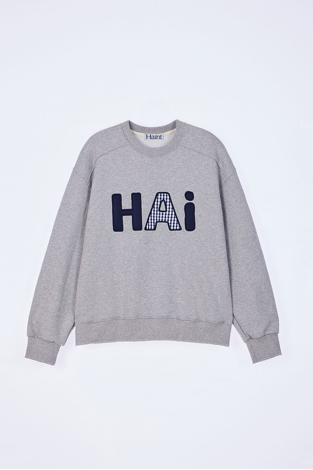 HAINT - 스웻셔츠 - HAI LETTERING MTM_2COLORS_GRAY